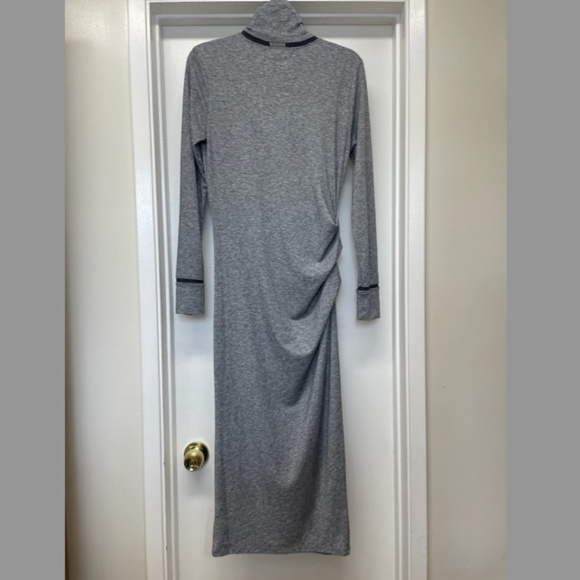 Athleta Industry Turtleneck Dress Heathered Gray Midi Maxi EUC - Picture 11 of 12